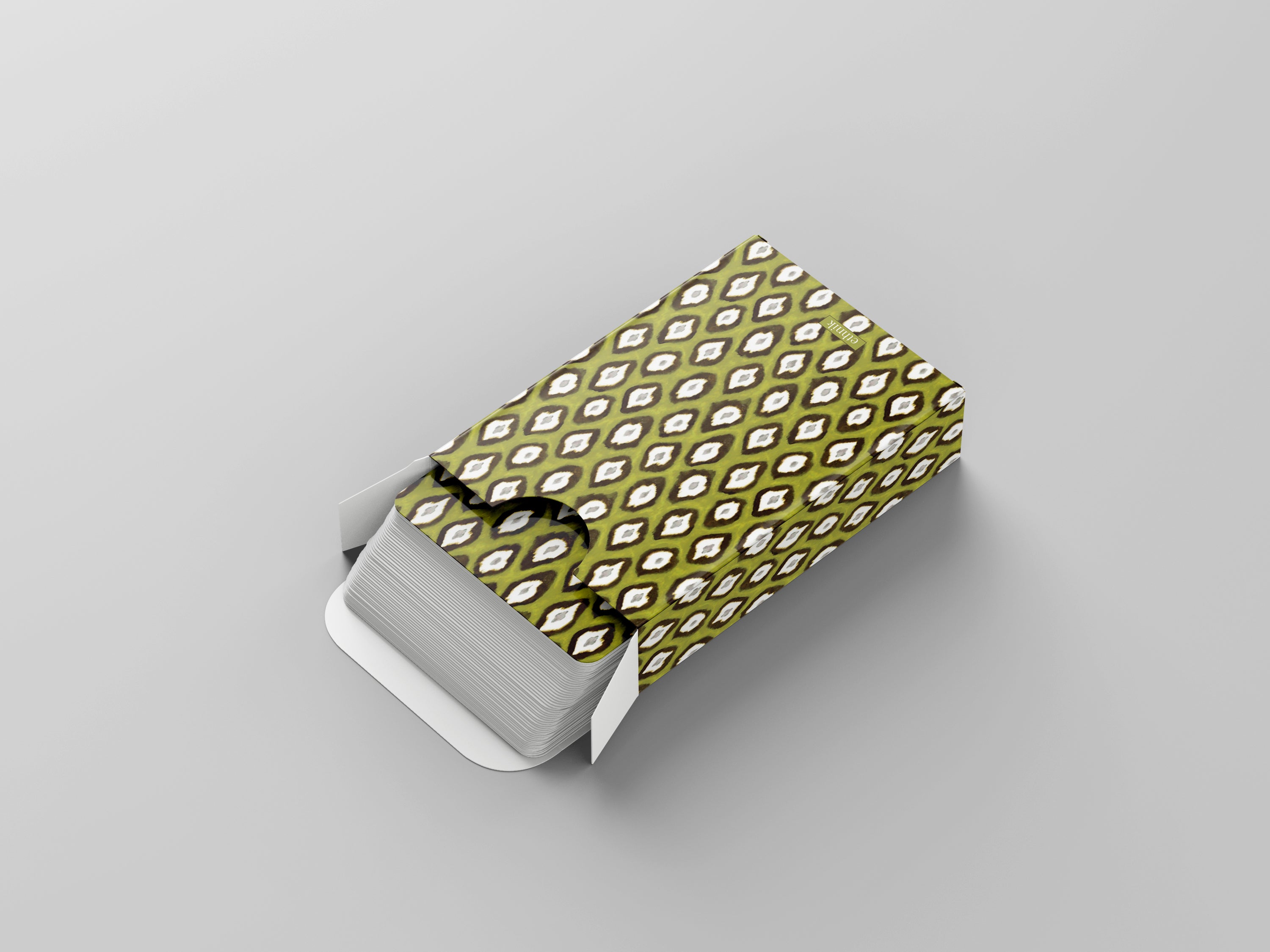 Olive Ikat | Illustrated Playing Cards