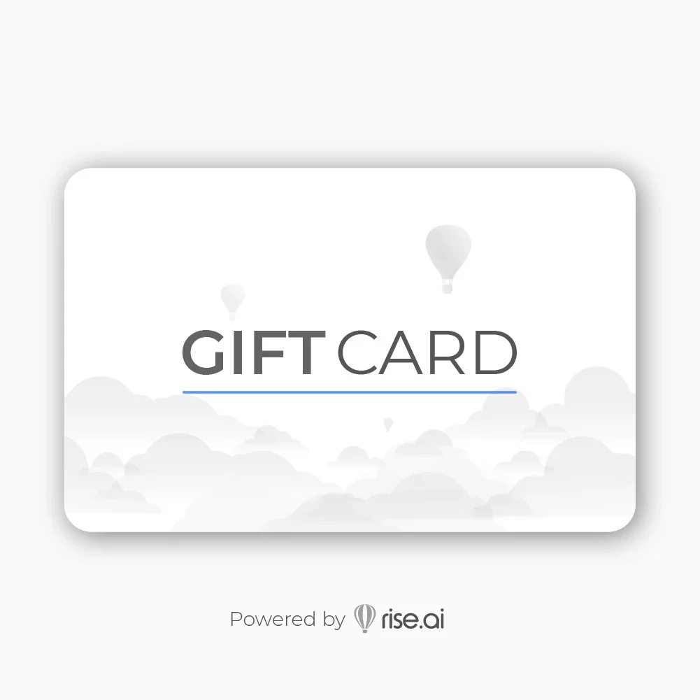 ethnik gift card with hot air balloon and cloud design for stationery and accessories