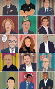 ethnik original illustrations of diverse professionals with motivational quotes, Morocco stationery art