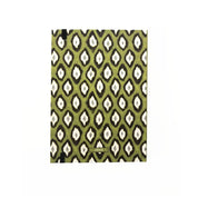 Ethnik Moroccan stationery folder with green and white geometric pattern design
