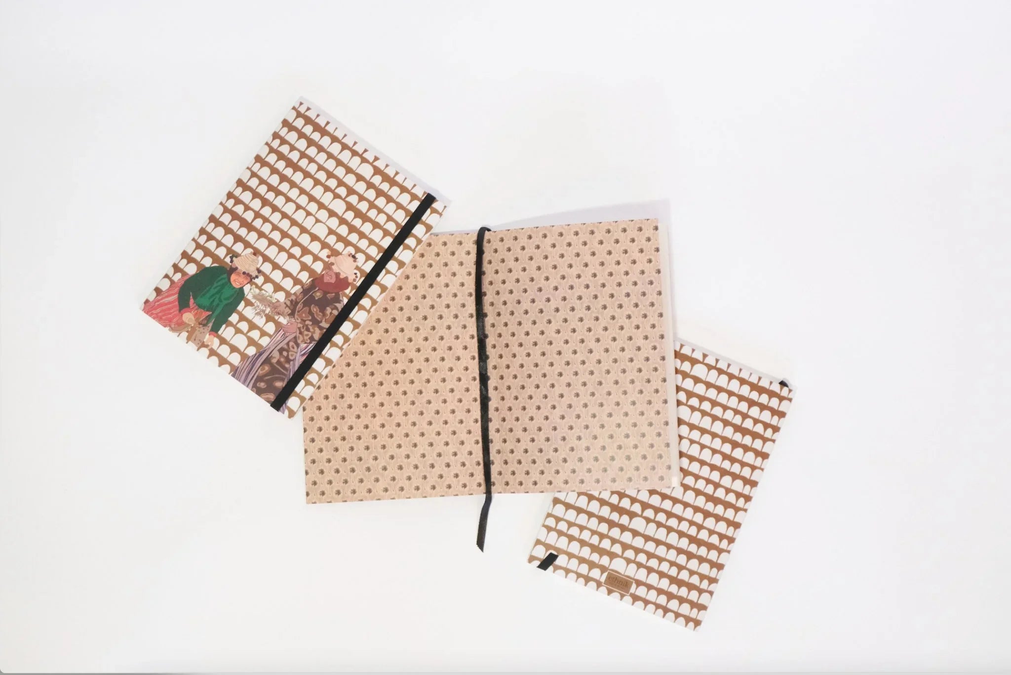 Ethnik Moroccan stationery folder and notebooks with geometric and illustrated cover designs