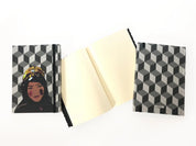 Ethnik Moroccan stationery notebooks with geometric covers and original illustration on white background