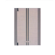 ethnik Moroccan notebook with beige cover and vertical black stripes, minimalist stationery