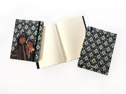 ethnik Moroccan stationery trio with patterned covers and original illustration on notebook