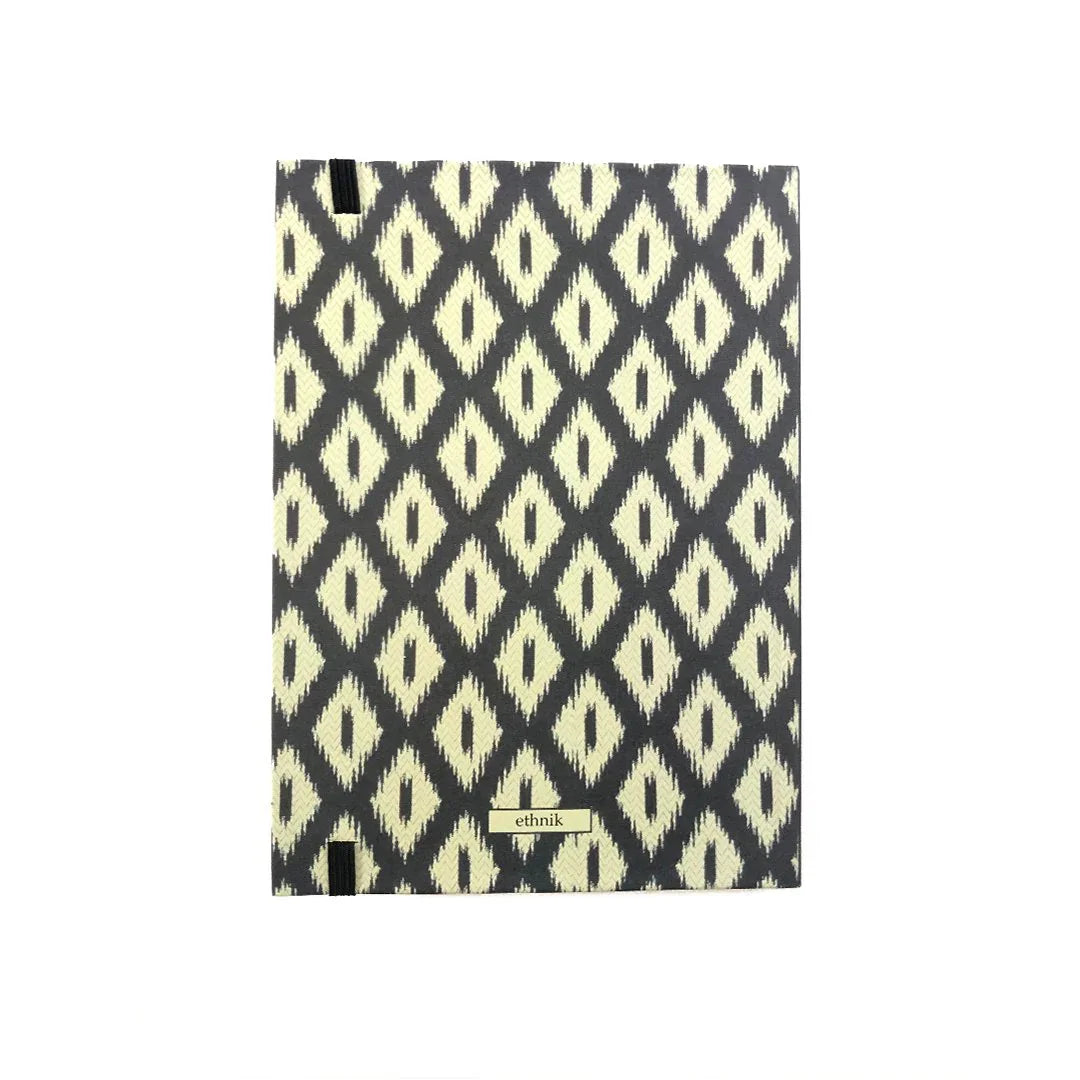 ethnik Moroccan notebook with geometric diamond pattern on cover, stationery accessory