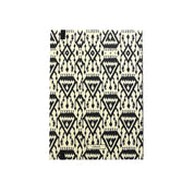 ethnik stationery notebook with black Moroccan geometric pattern on cream cover