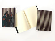 ethnik Moroccan striped notebooks with original illustration cover, dotted pages, stationery