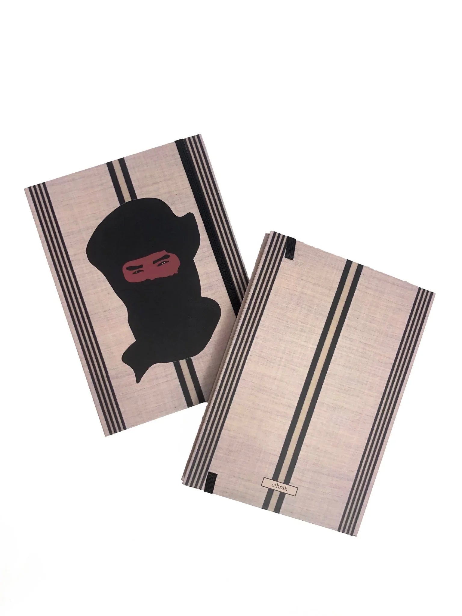 Ethnik Morocco stationery set with original nomad illustration and striped cover design